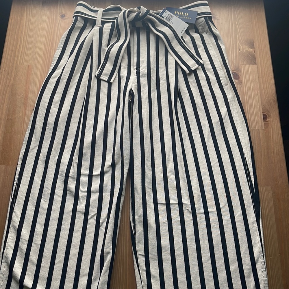 Polo Ralph Lauren High waisted striped Linen Pants